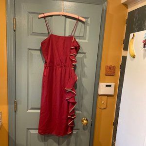 Nancy Bracoloni vintage burgundy spaghetti strap dress, size 9-10, worn once